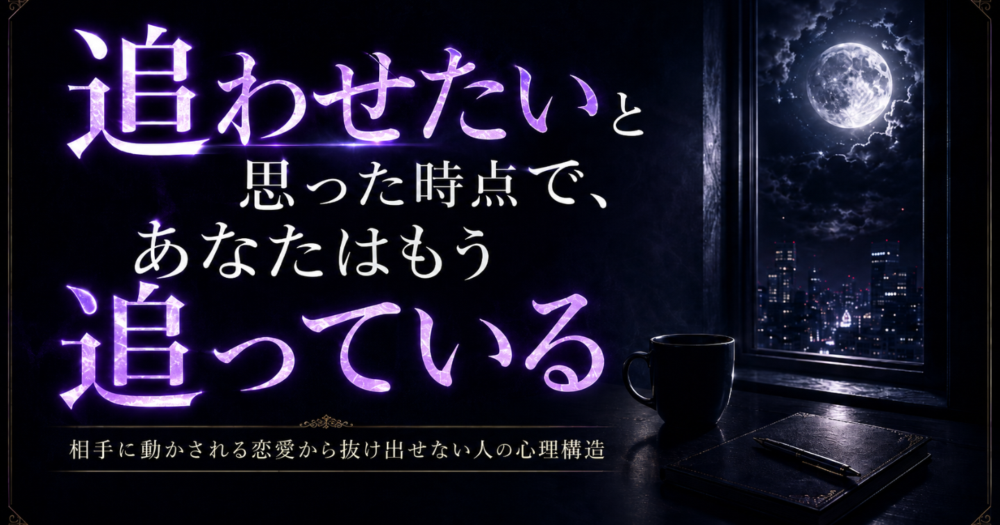 追わせたいと思った時点で、あなたはもう追っている