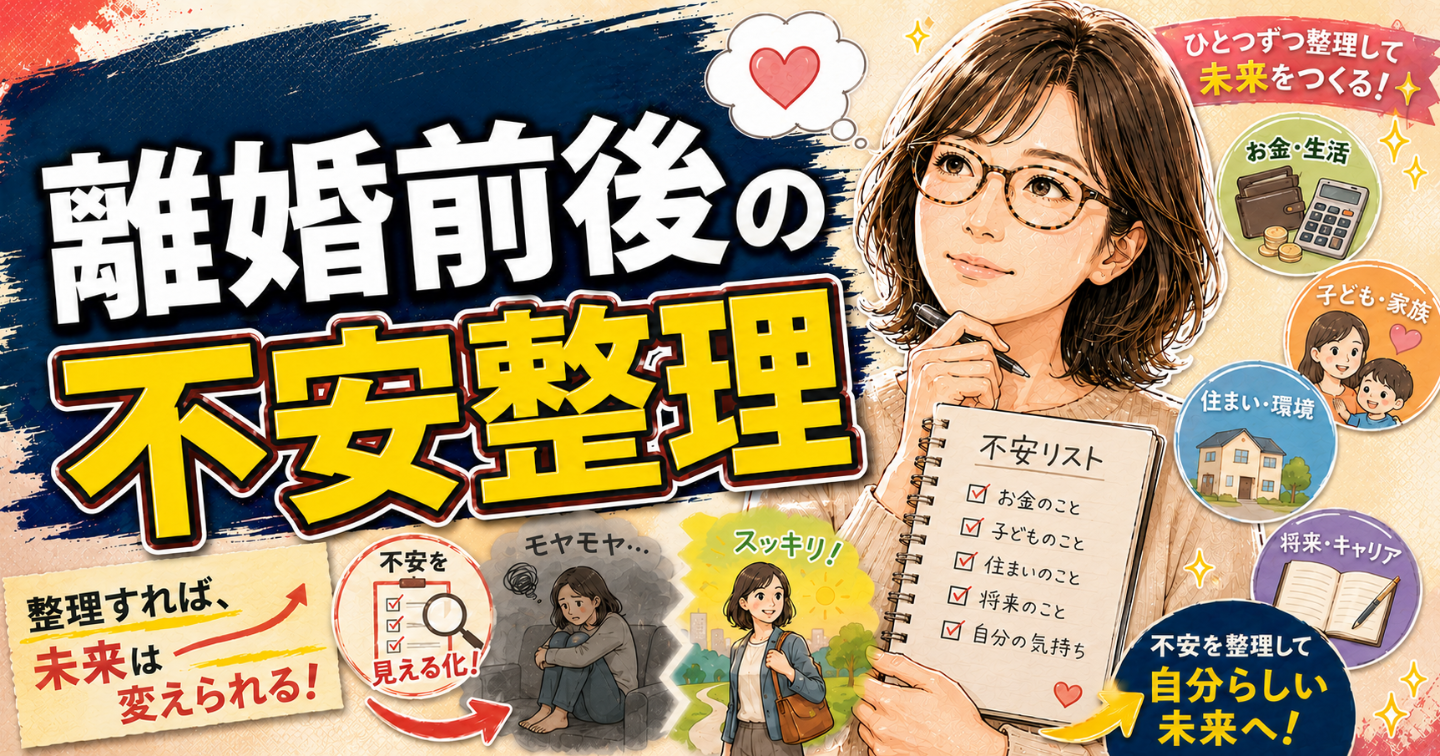 離婚前後に、何から確認すればいいか分からないお母さんへ