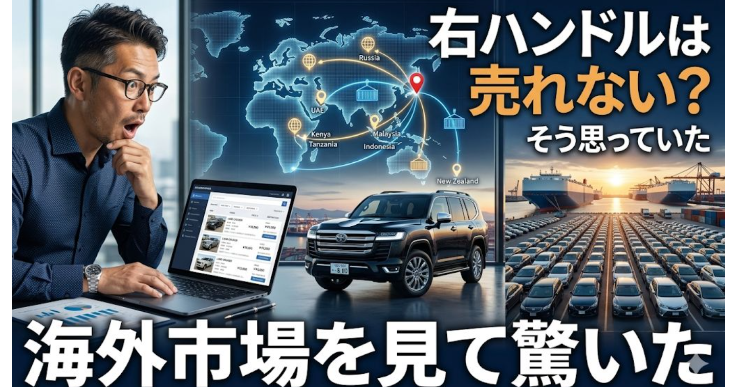 副業で中古車輸出を始めるなら｜初心者が「右ハンドルだから海外では売れない」と勘違いしやすい理由