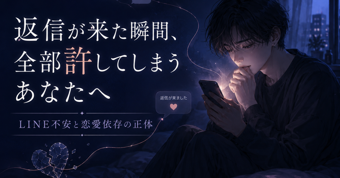 返信が来た瞬間、全部許してしまうあなたへ