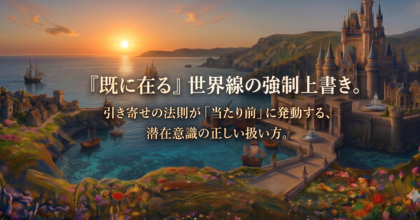 『既に在る』世界線の強制上書き：引き寄せの法則が「当たり前」に発動する、潜在意識の正しい扱い方。