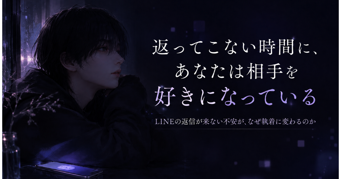 返ってこない時間に、あなたは相手を好きになっている～LINEの返信が来ない不安が、なぜ執着に変わるのか～
