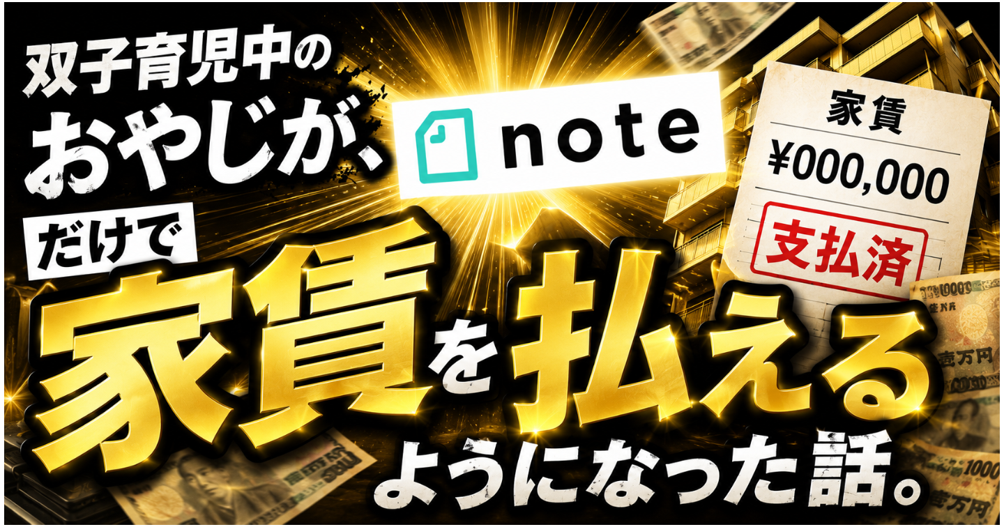双子育児しながら、毎月の家賃をnoteで払えるようになった話。