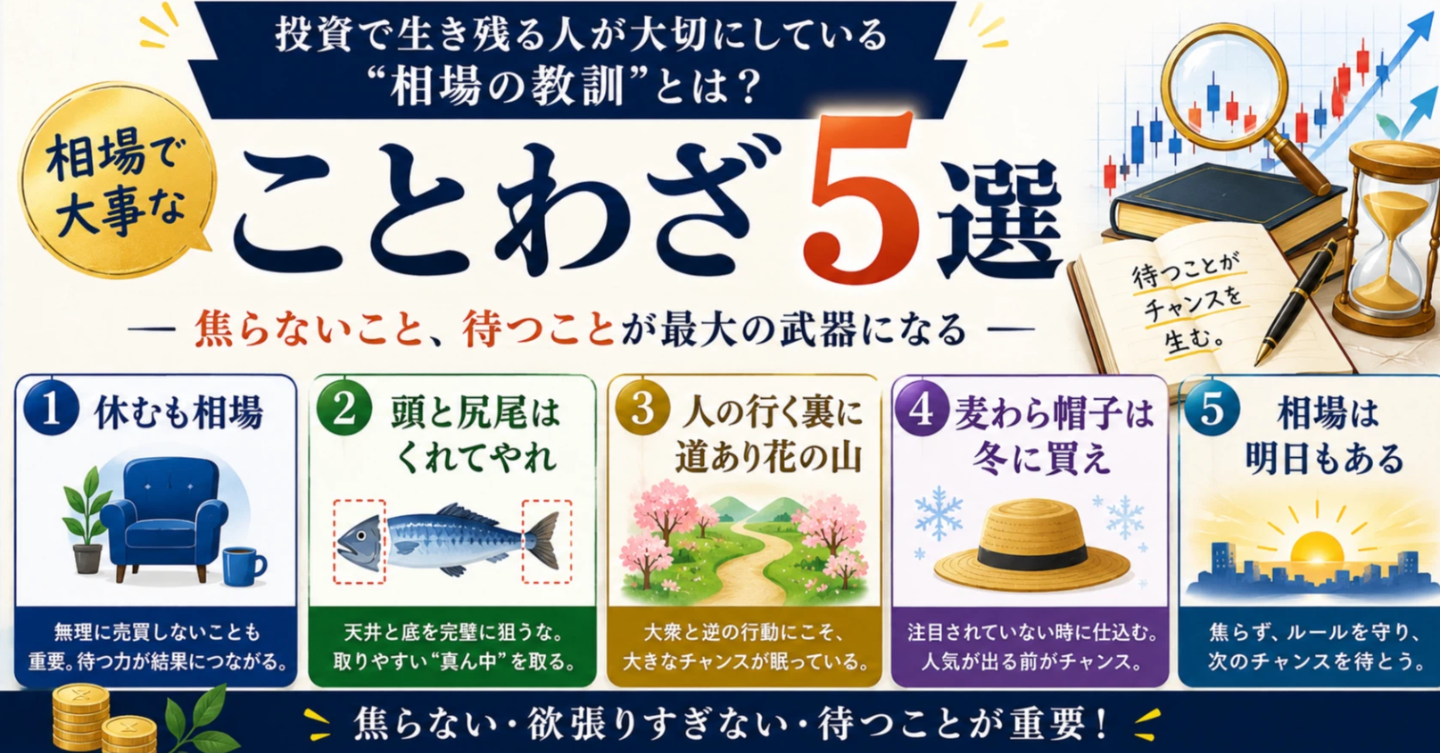 【📈 相場で大事なことわざ5選】投資で生き残る人が大切にしている“相場の教訓”とは？ ✨