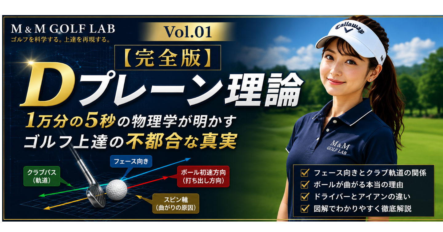 完全版】Dプレーン理論
Vol.01

1万分の5秒の物理学が明かす
ゴルフ上達の不都合な真実