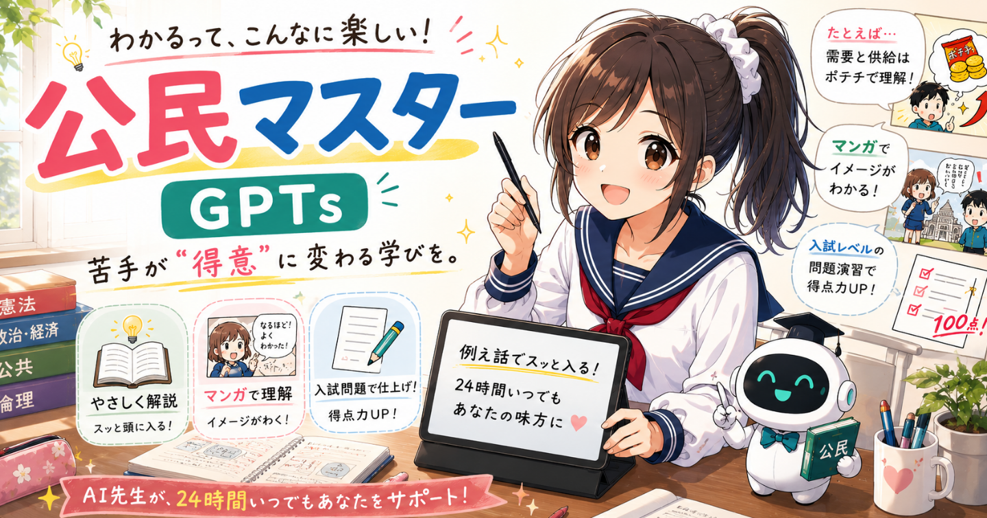 【偏差値63】塾が教えてくれない、公民「暗記地獄」の終わらせ方。スマホで「身に染みる解説」＆マンガが飛び出すAI勉強法