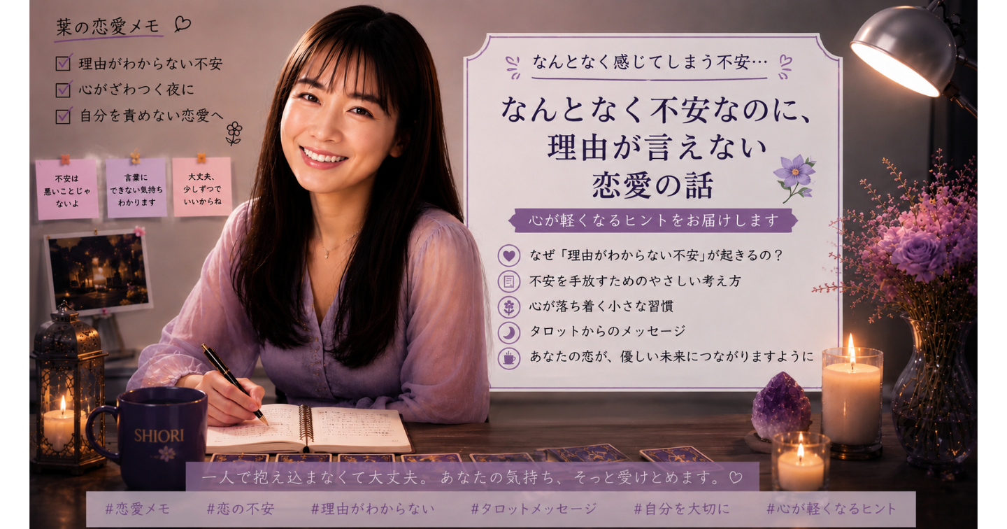 なんとなく不安なのに、理由が言えない恋愛の話