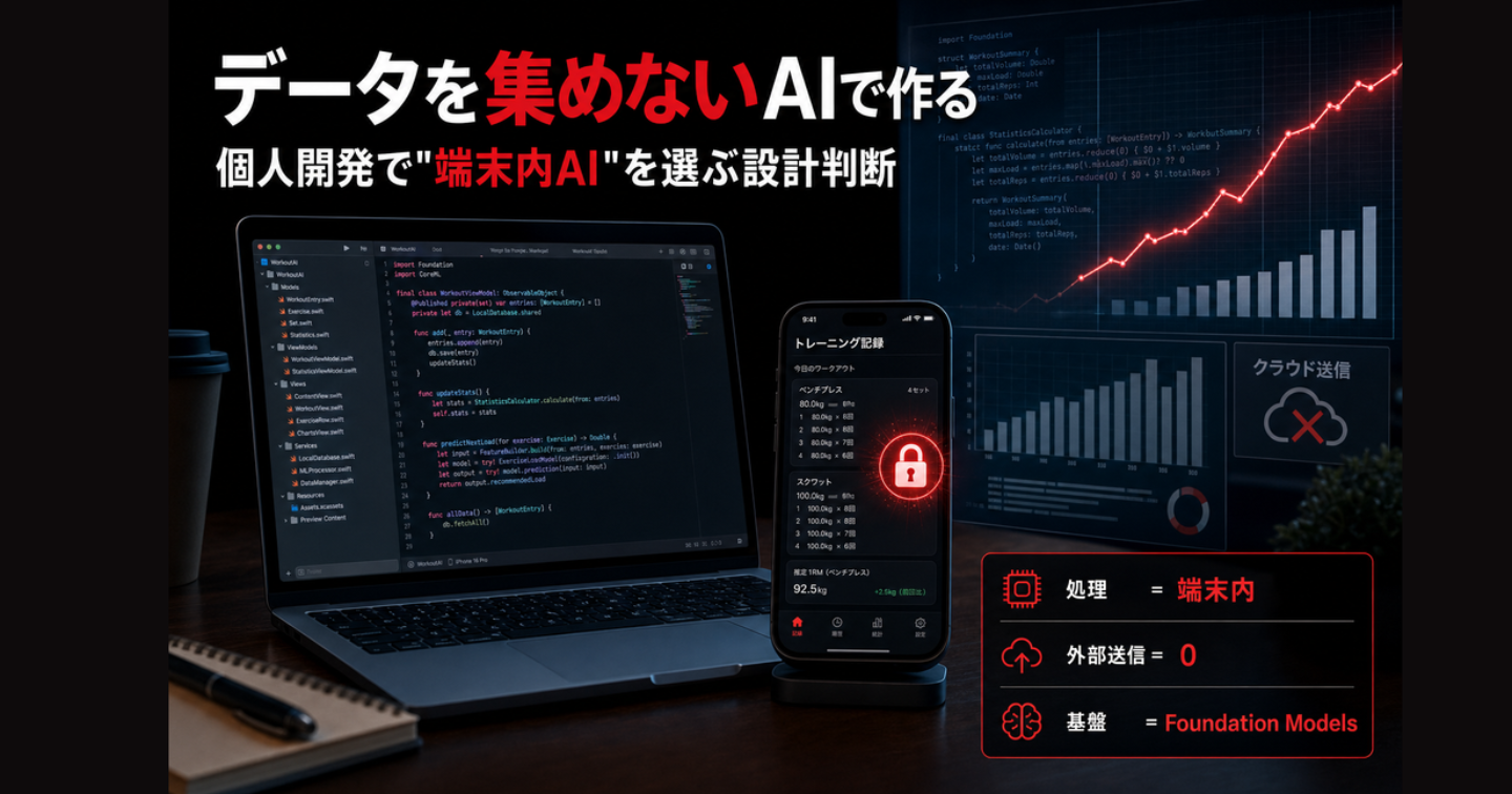 データを集めないAIで作る｜個人開発で端末内AI(Apple Intelligence)を選ぶ設計判断