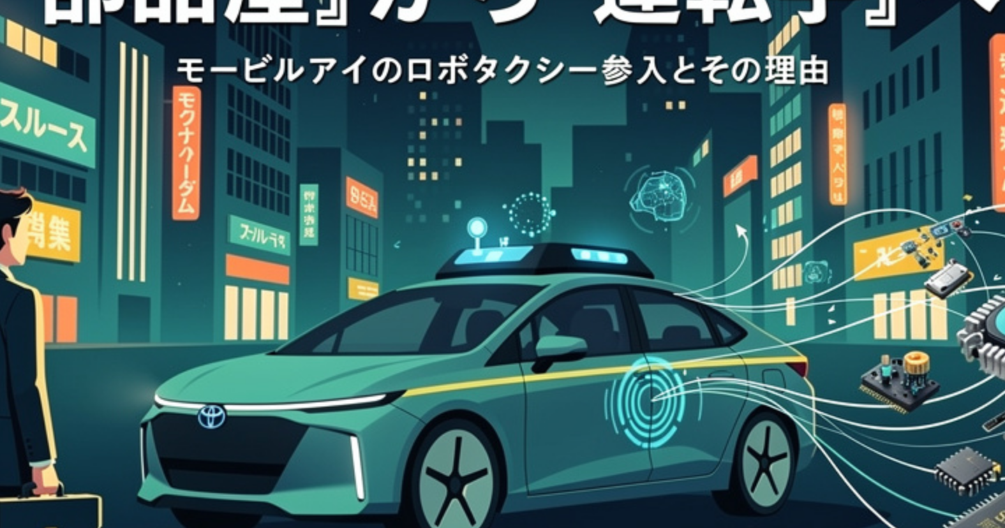 「部品屋」から「運転手」へ——Mobileyeが2027年ロボタクシー参入を宣言した本当の理由
