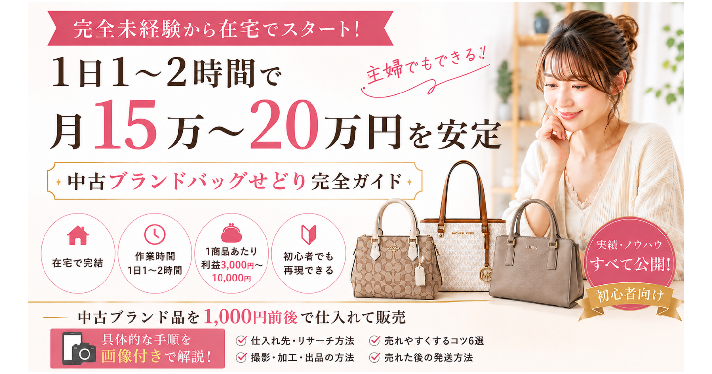 【完全版】未経験から月20万を安定させた｜ブランドせどりの始め方