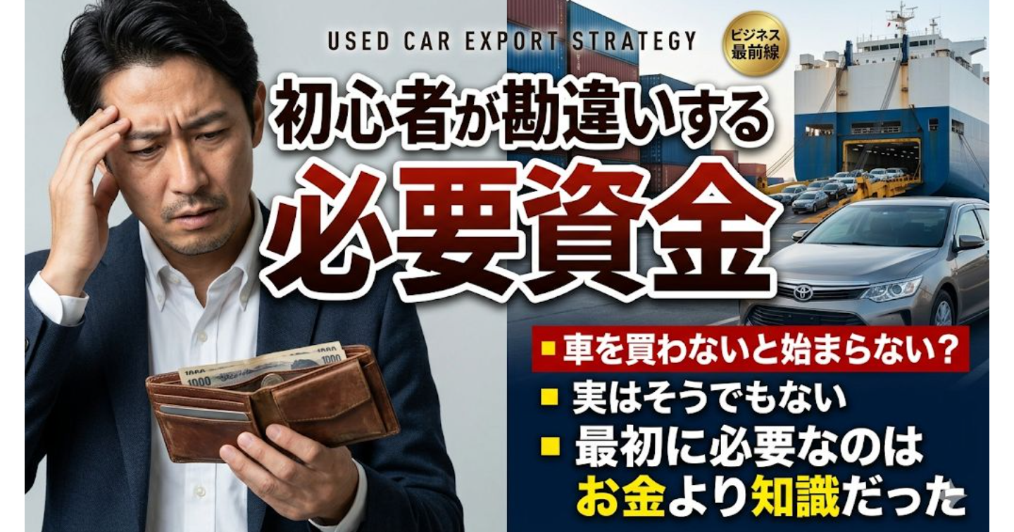 副業で中古車輸出を始めるなら｜初心者が勘違いする「必要資金」の話