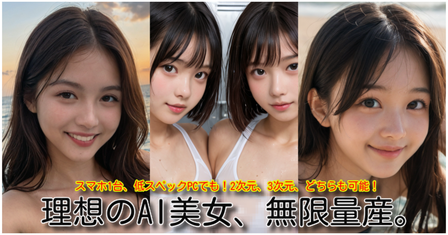 【高級PC不要】スマホ1台で極上美女を無限生成！オンライン上に自分だけの『AI生成工場』を数分で建てる魔法の起動呪文