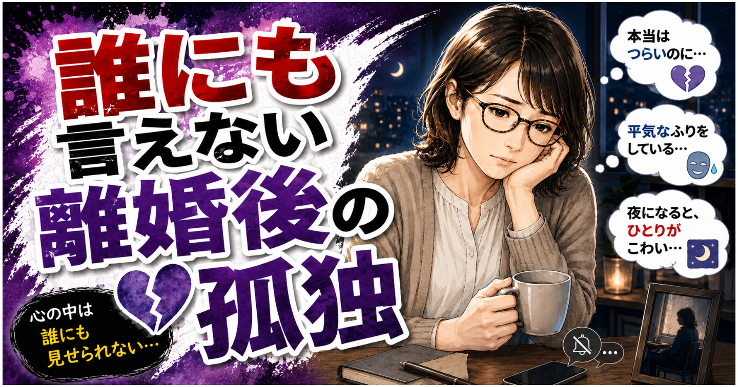 誰にも言えない離婚後の孤独