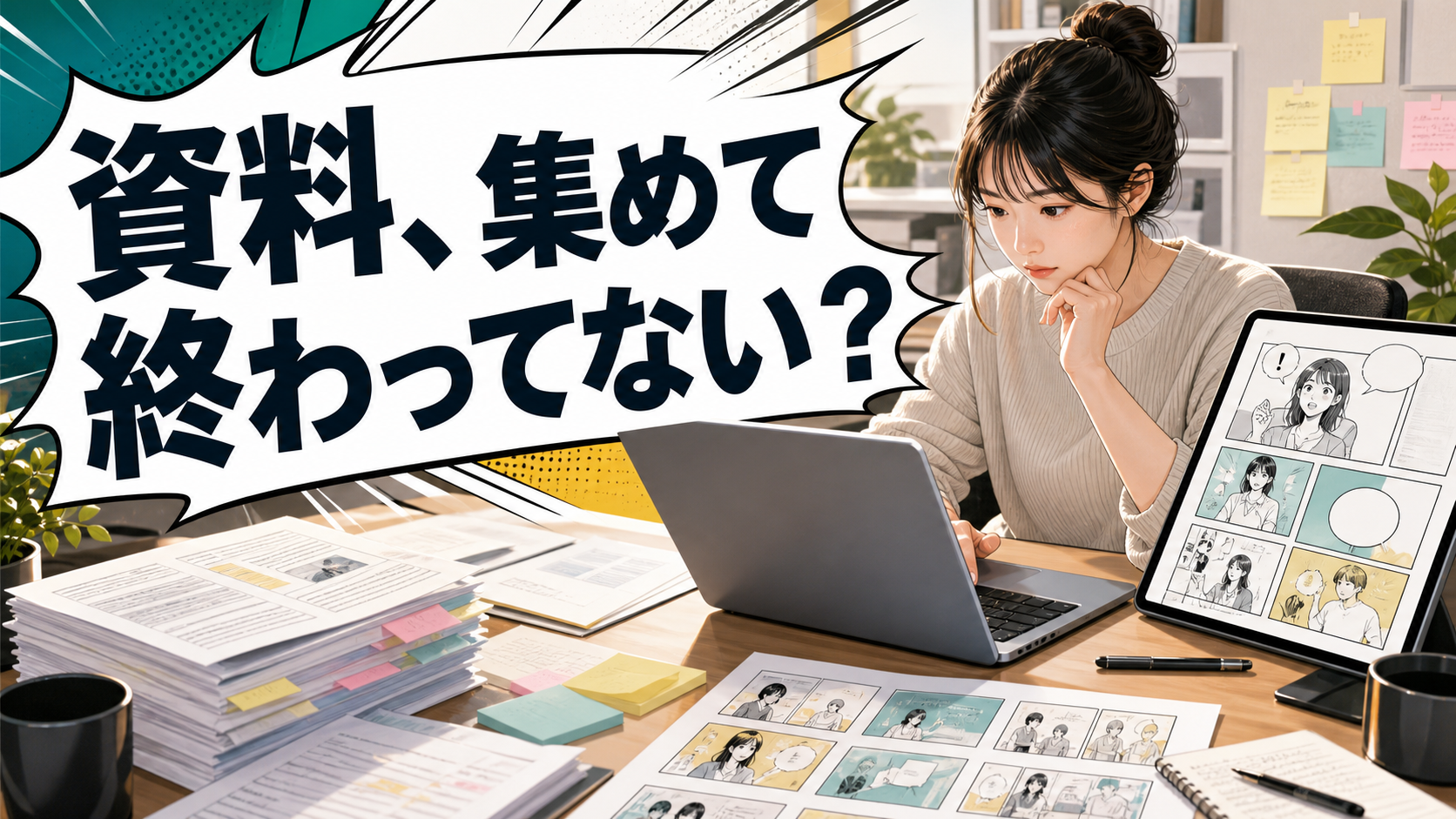 NotebookLMで漫画風スライドを作る方法｜資料を読まれるSNS投稿に変える