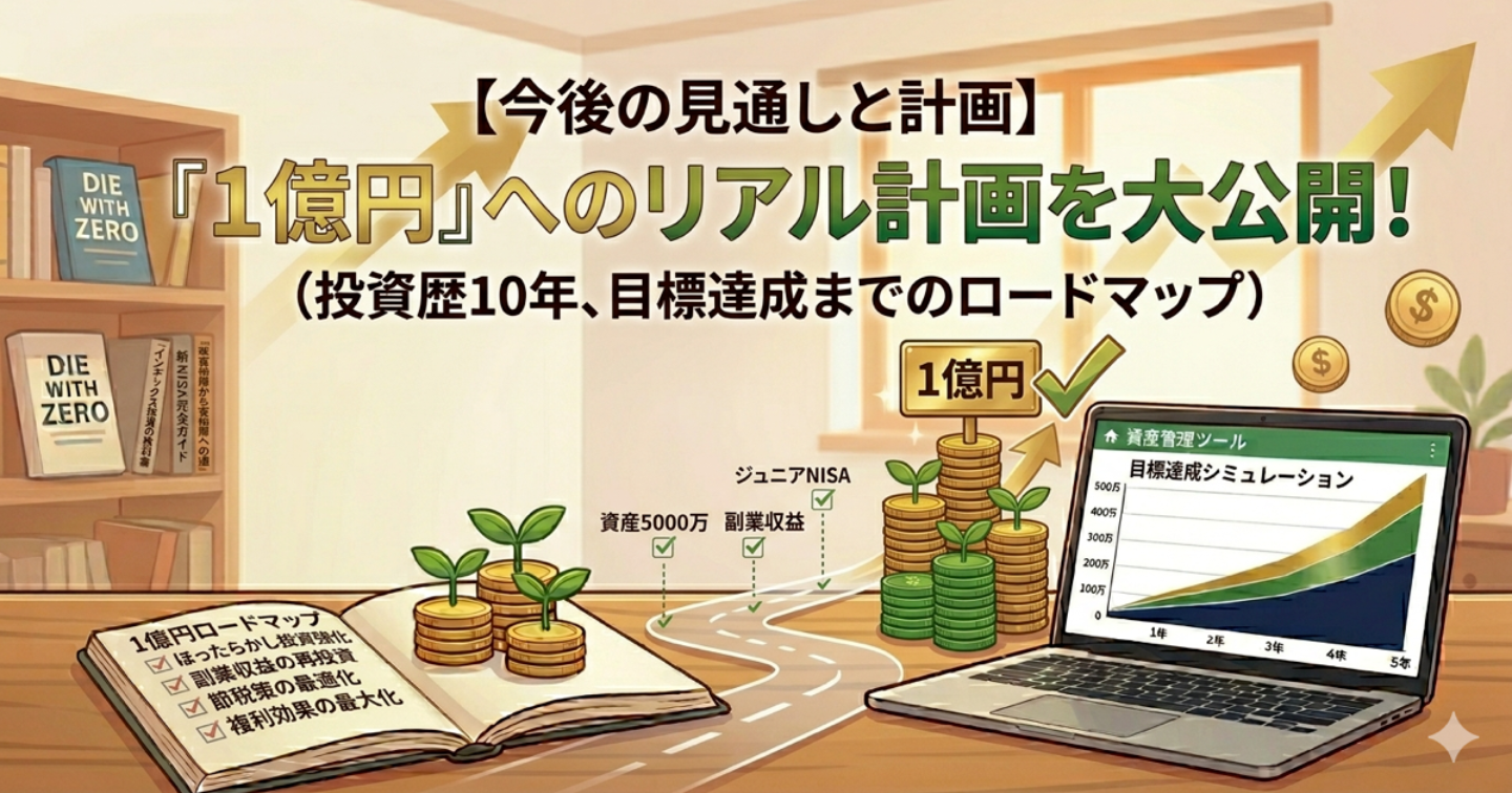 【今後の見通しと計画】投資歴10年で資産1億円は夢じゃない！目標達成までのリアルな計画を大公開！