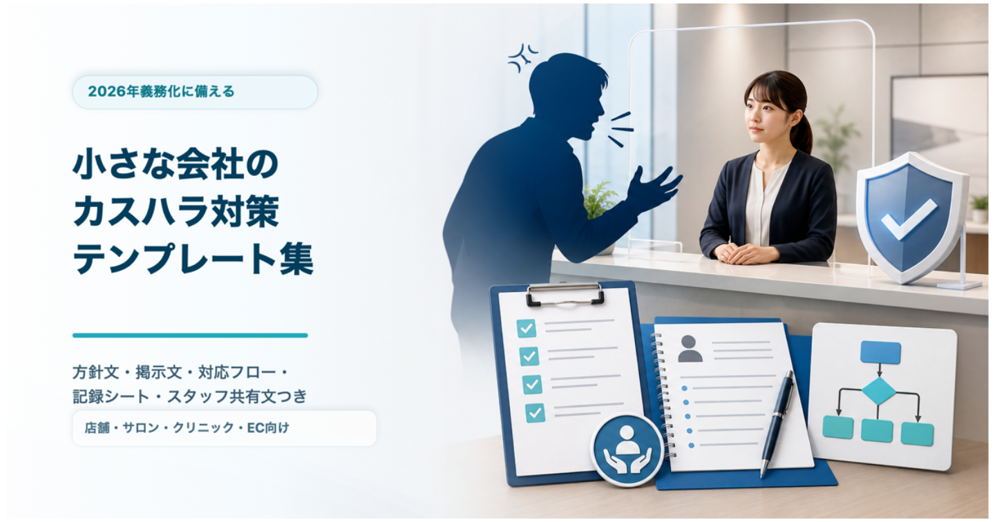 2026年義務化に備える 小さな会社のカスハラ対策テンプレート集