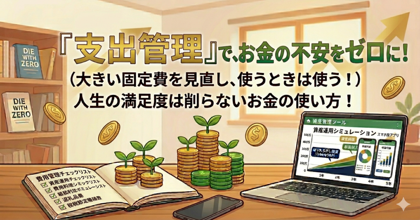 【支出管理】大きい固定費を見直し、使うときは使う！人生の満足度は削らないお金の使い方！