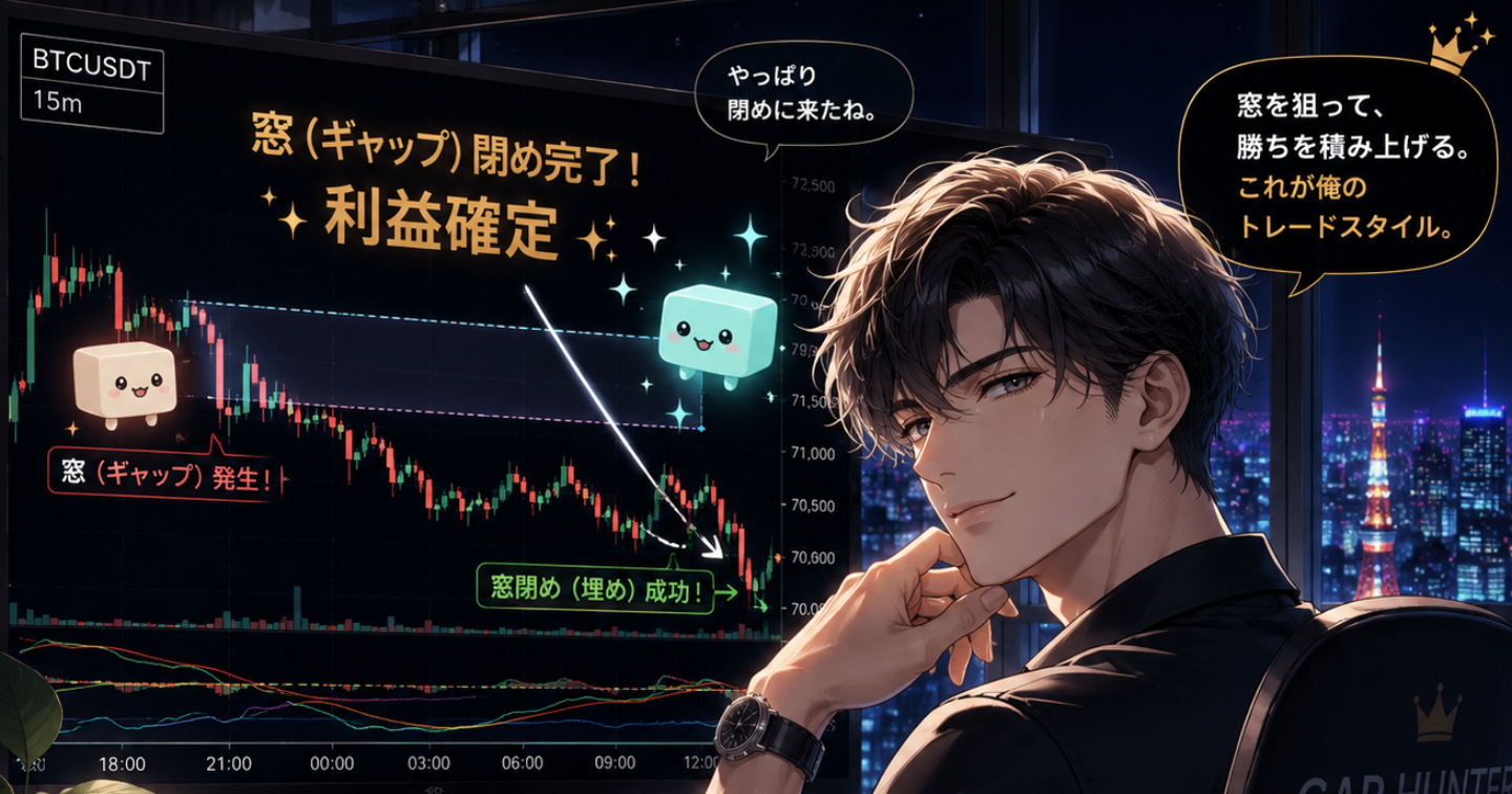 【1ヶ月検証済み】週1回出現する、必ず閉まる窓とエントリー方法の話