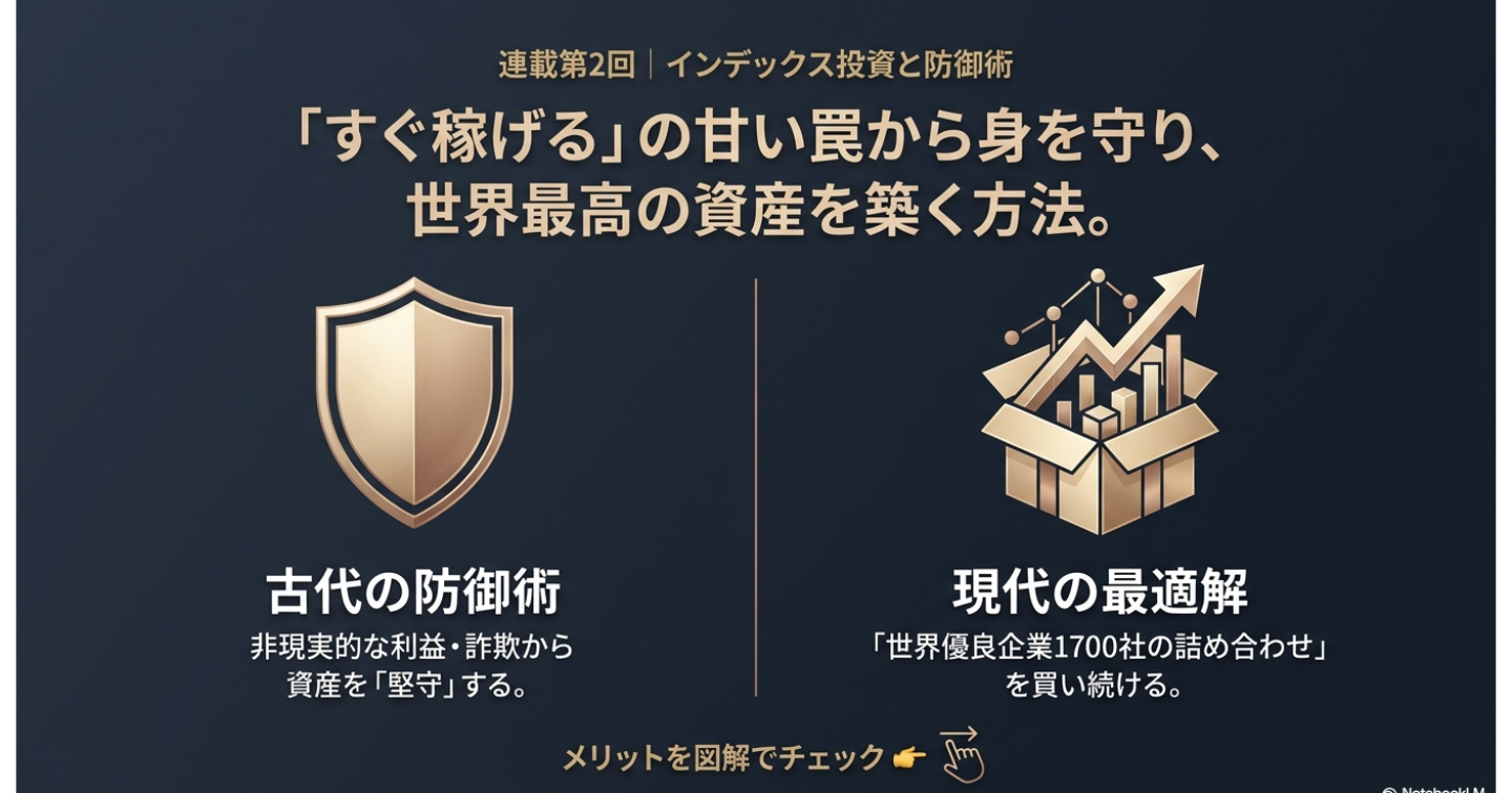 『「すぐ稼げる」の甘い罠から身を守れ！世界優良企業1700社の「詰め合わせ」で堅実に資産を増やすインデックス投資・完全ガイド』