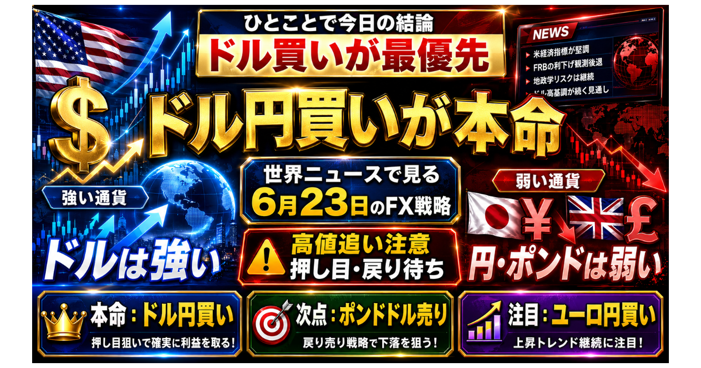 ドル買いが最優先。