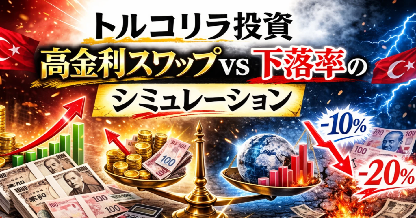 【💰トルコリラ投資】高金利スワップvs 下落率のシミュレーション🔥