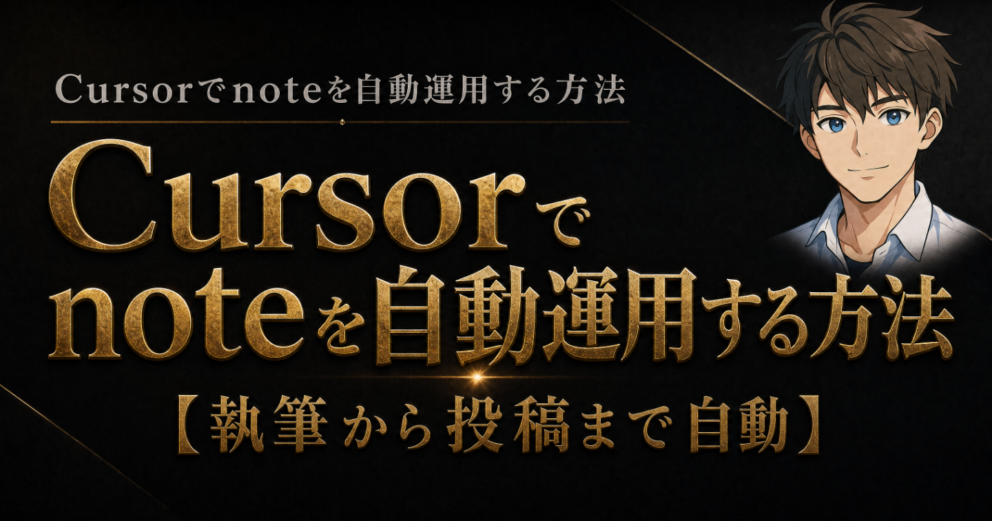 Cursorでnoteを自動運用する方法【執筆から投稿まで自動】