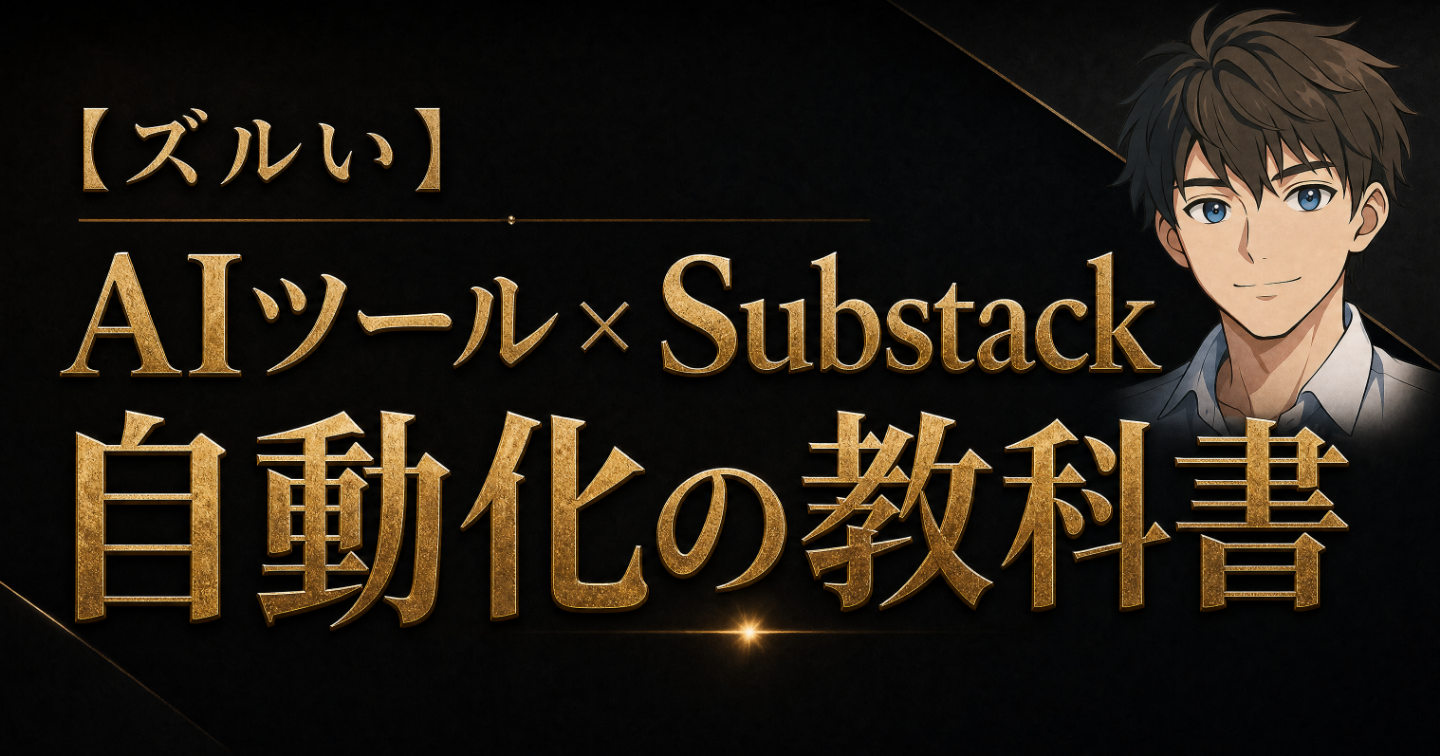 【ズルい】AIツール × Substack自動化の教科書