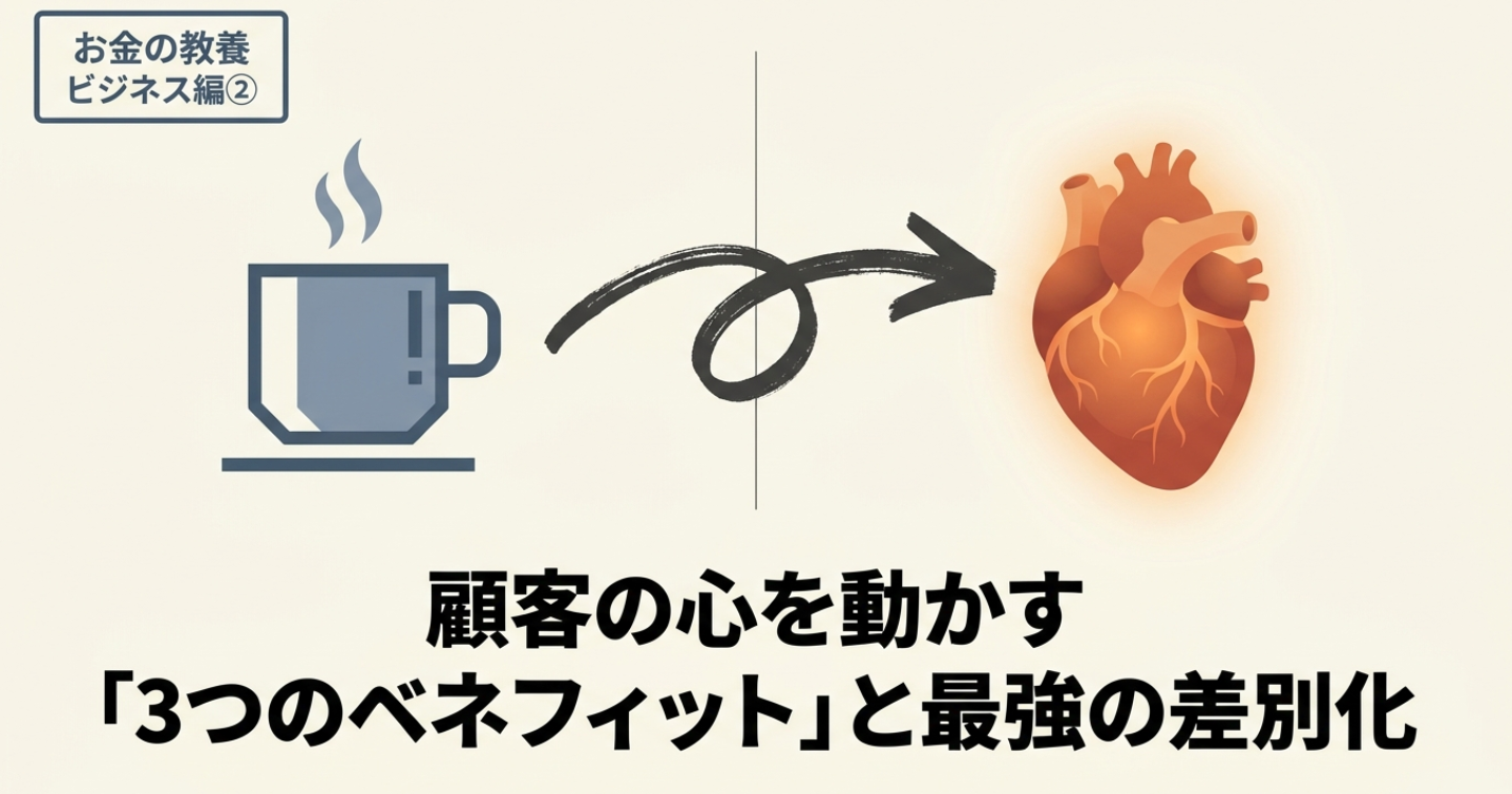 【お金の教養シリーズ第3弾：ビジネス編・第2回】「実績ゼロ」は最大の武器になる！ファンを熱狂させるベネフィットと差別化の秘密