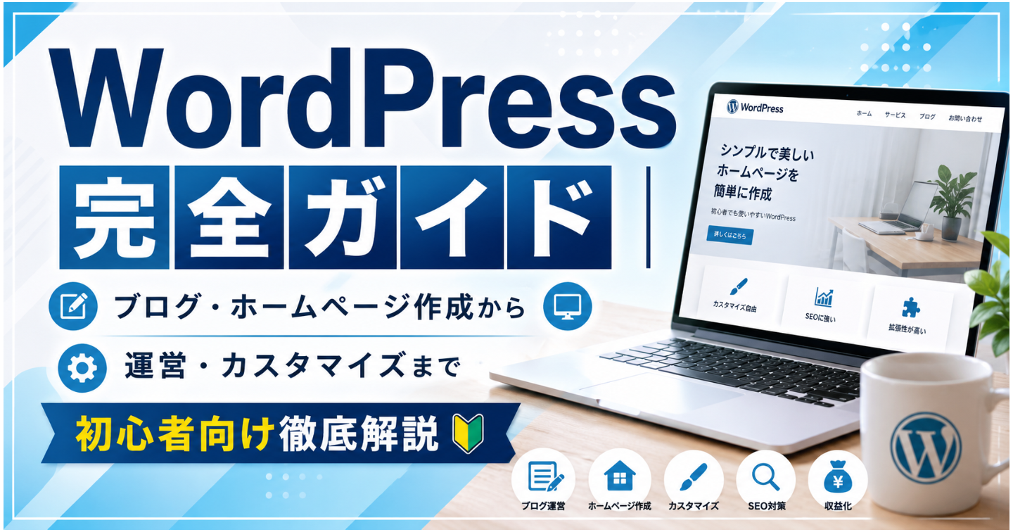 WordPress完全ガイド｜ブログ・ホームページ作成から運営・カスタマイズまで初心者向け徹底解説