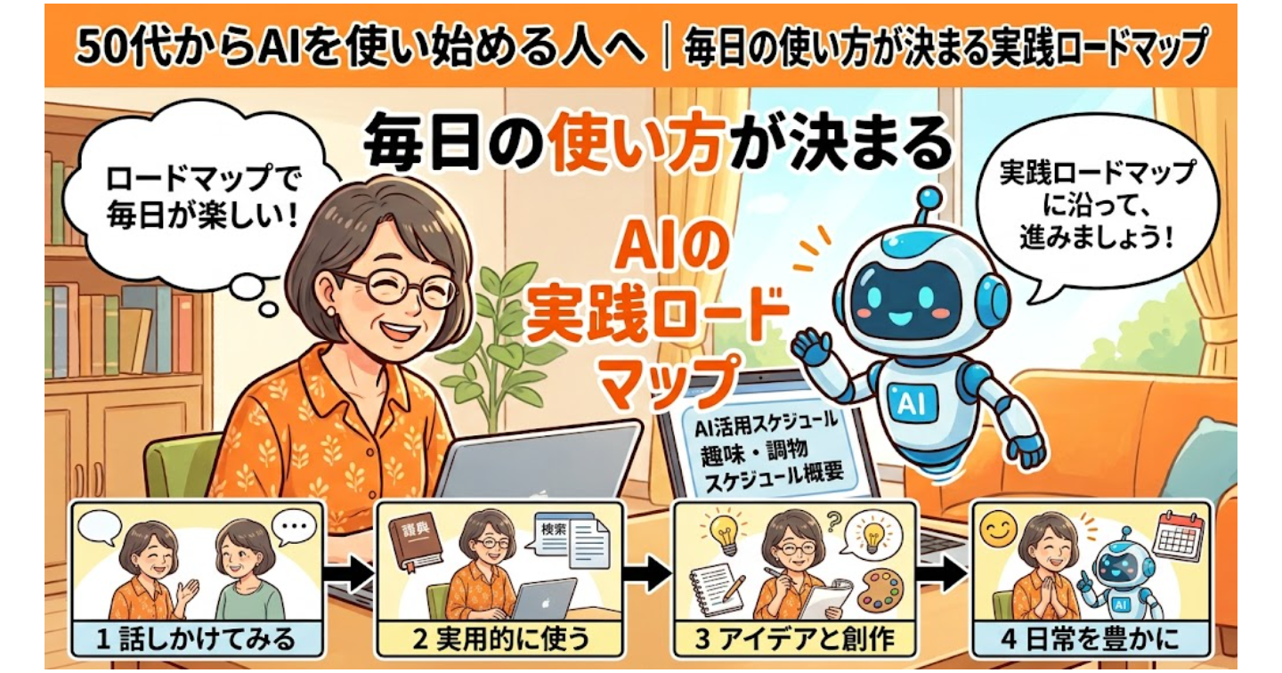 50代からAIを使い始める人へ｜毎日の使い方が決まる実践ロードマップ