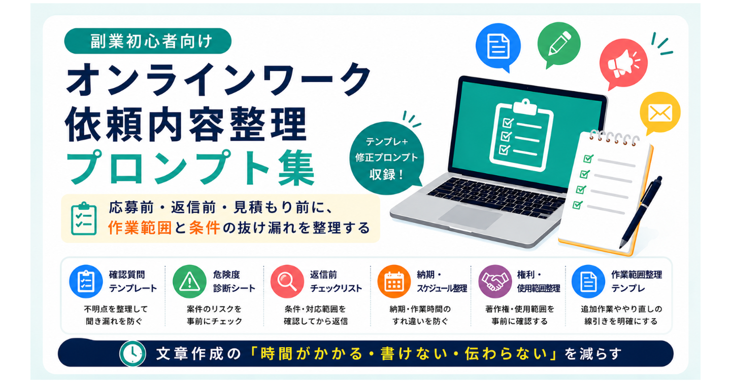 オンラインワーク依頼内容整理プロンプト集