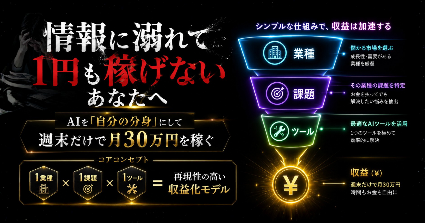 【最小限の副業マップ】情報に溺れて1円も稼げないあなたへ。AIを「自分の分身」にして週末だけで月5万〜30万円を稼ぐための「最小単位」の法則