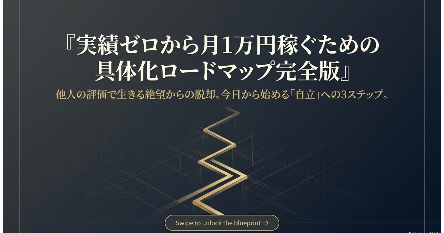 実績ゼロから月1万円稼ぐための具体化ロードマップ完全版：自立と複利の力で人生を変える
