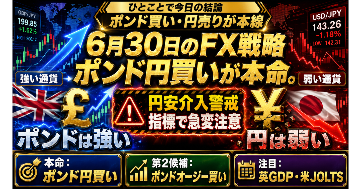 6月30日のFX戦略