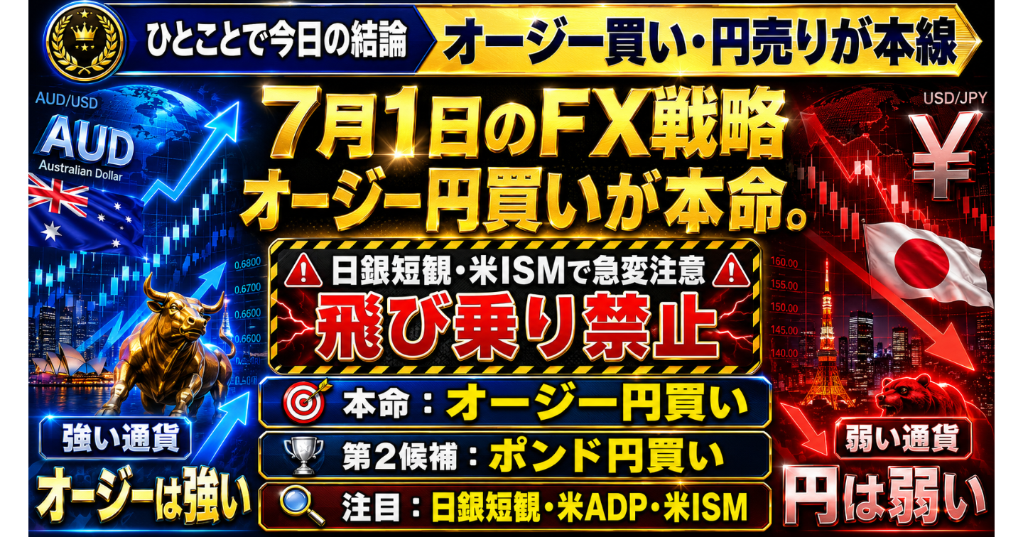 7月1日のFX戦略