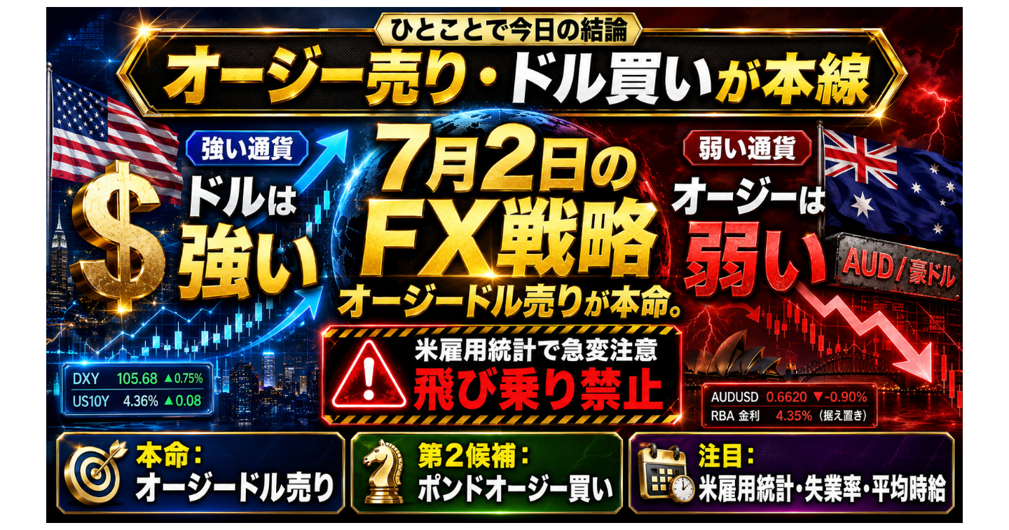 7月2日のFX戦略
