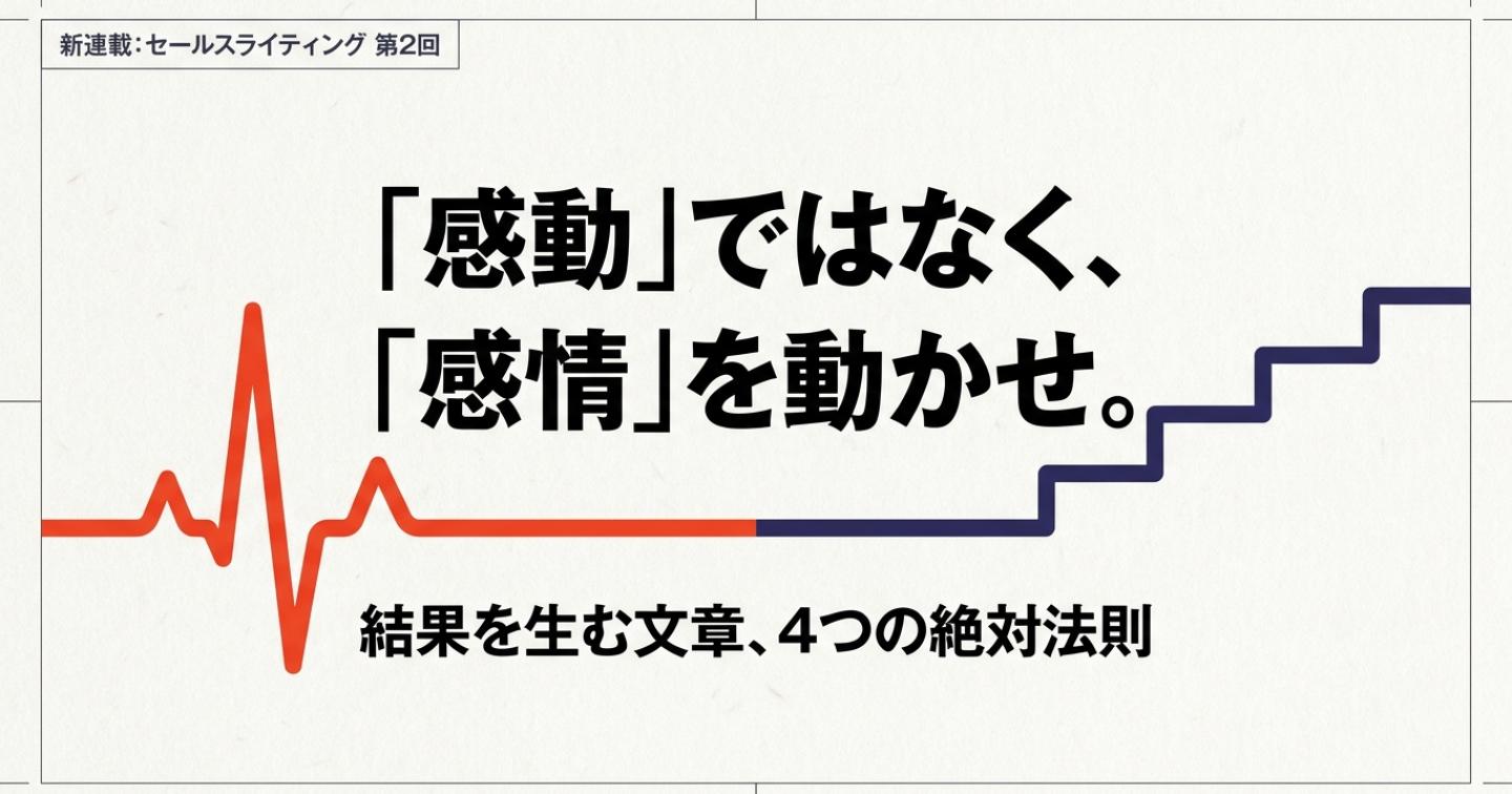 【連載第2回】「感動」ではなく「感情」を動かせ！結果を生む4つの絶対法則