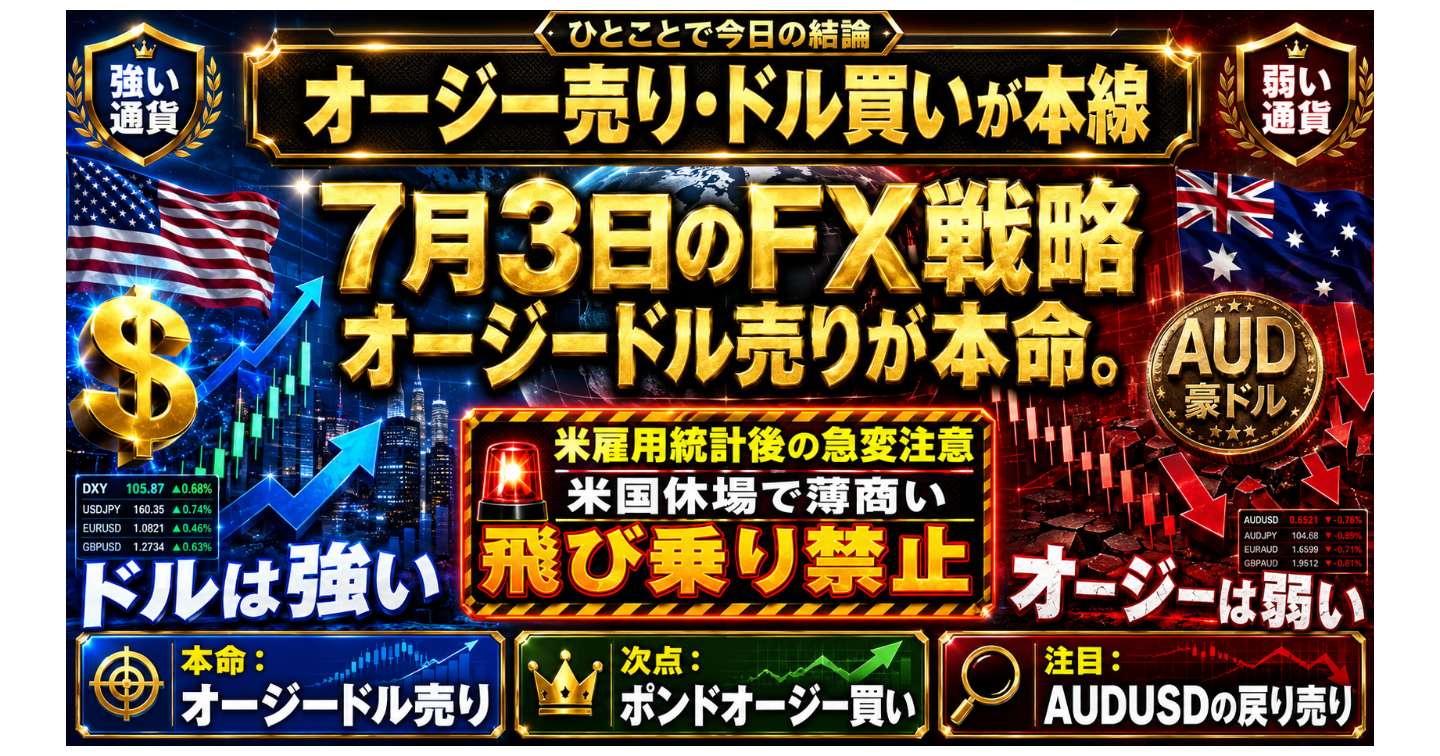 7月3日のFX戦略