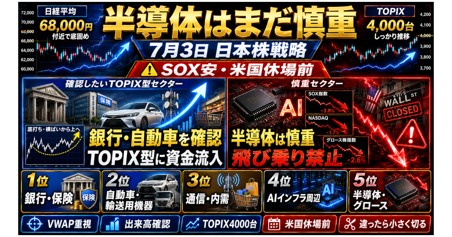 7月3日 日本株戦略