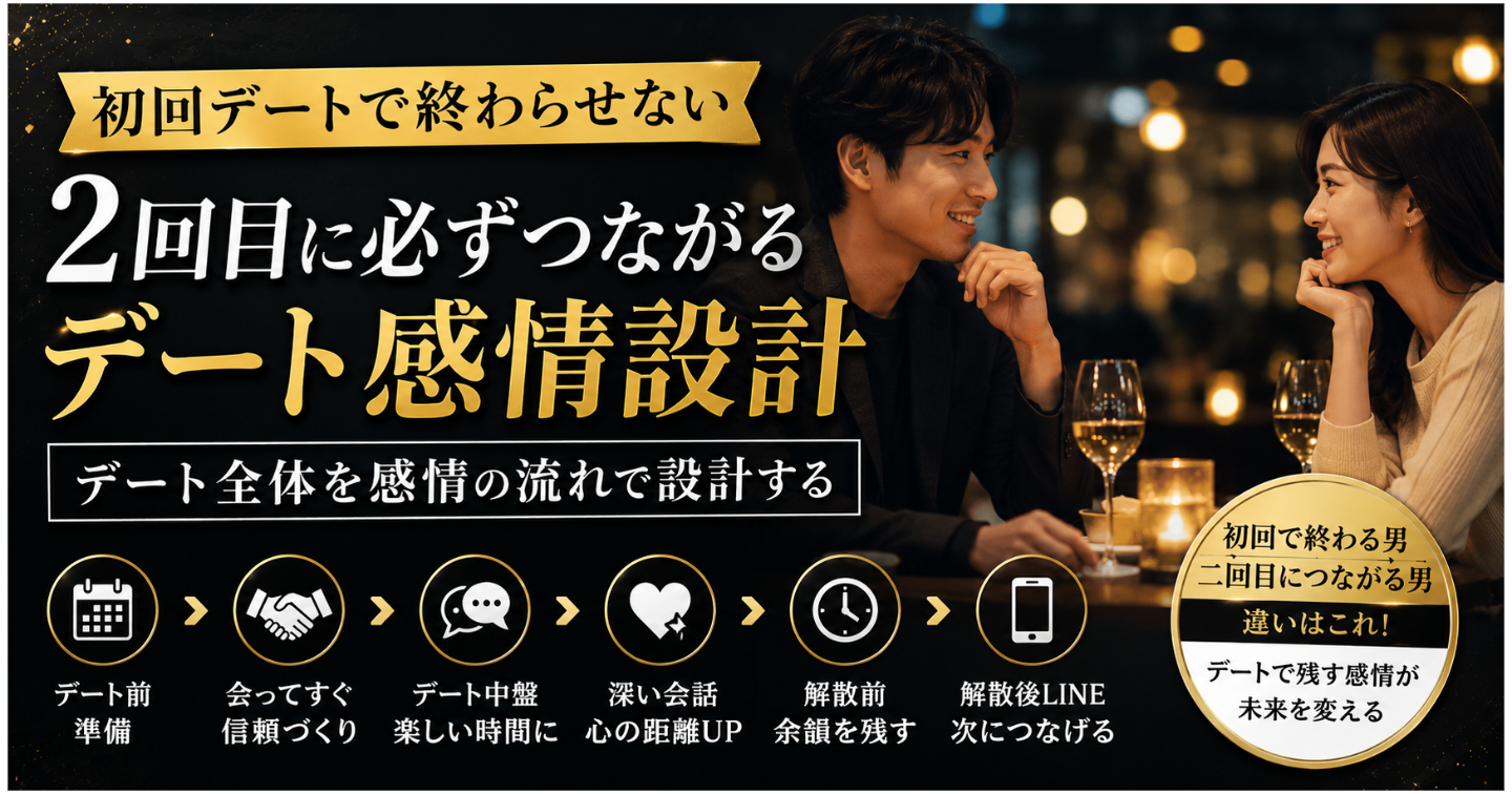 初回で終わらない！2回目に必ずつながるデート感情戦略