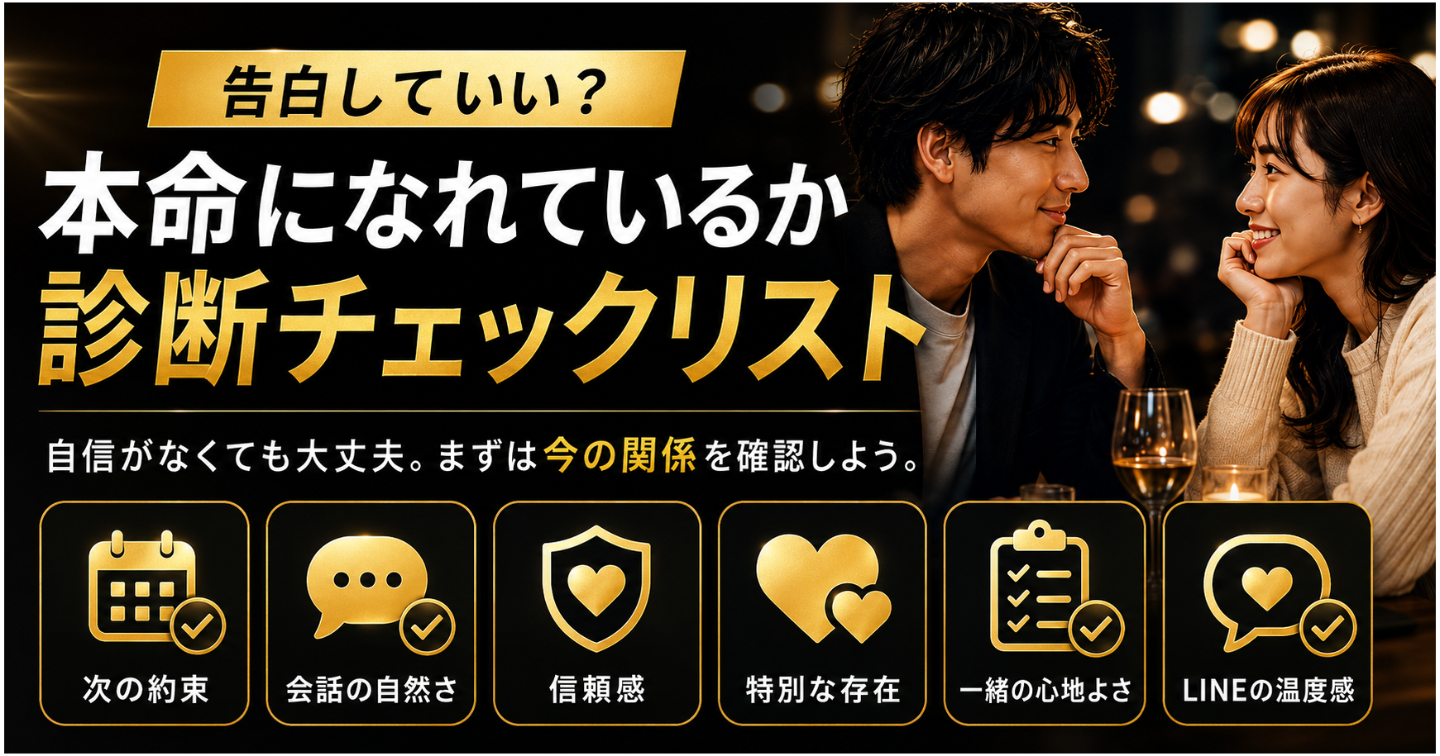 告白していい？
「本命になれているか」診断チェックリスト