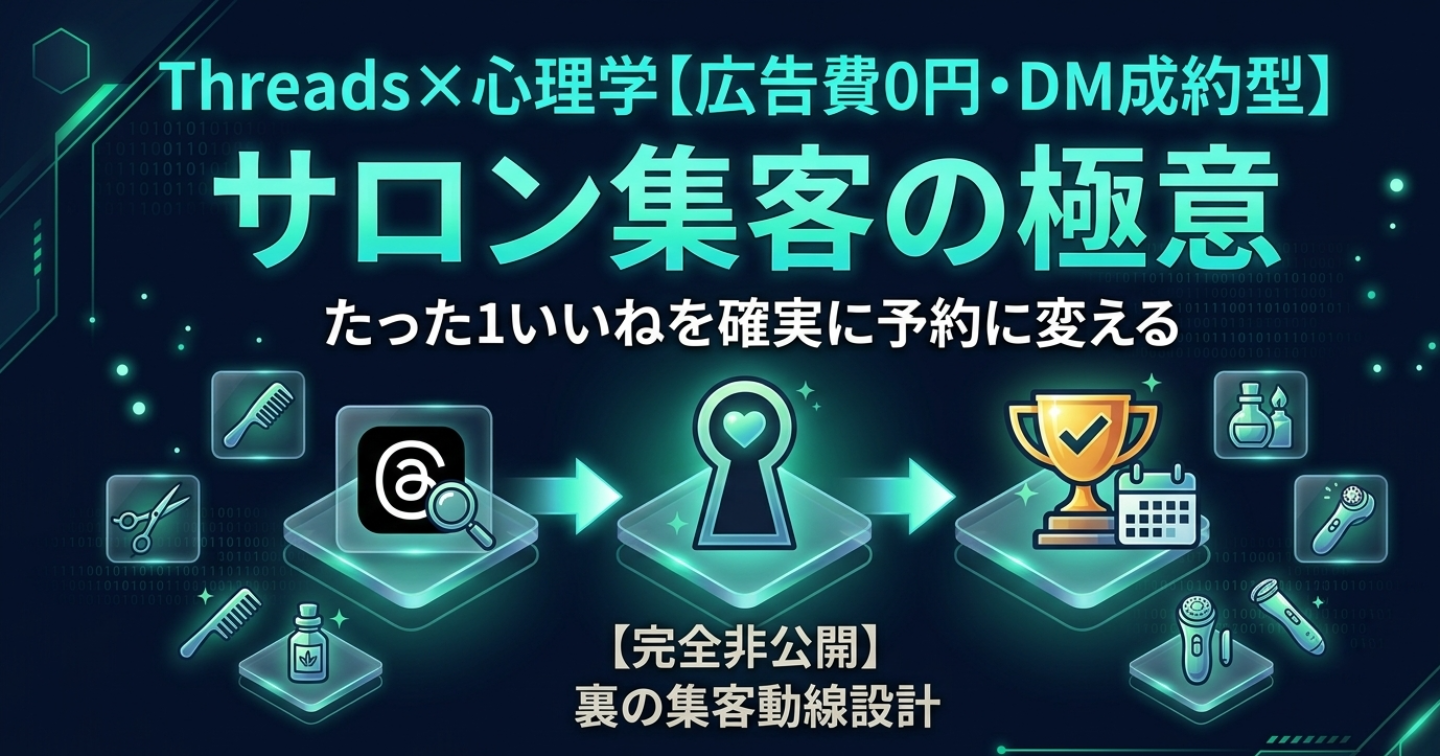 Threads×心理学で実現するサロン集客【裏の動線設計】