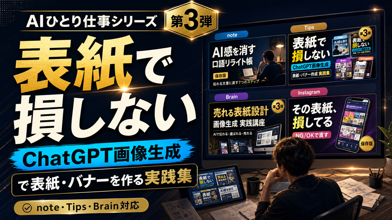 ChatGPT画像生成で表紙・バナーを作る実践集
