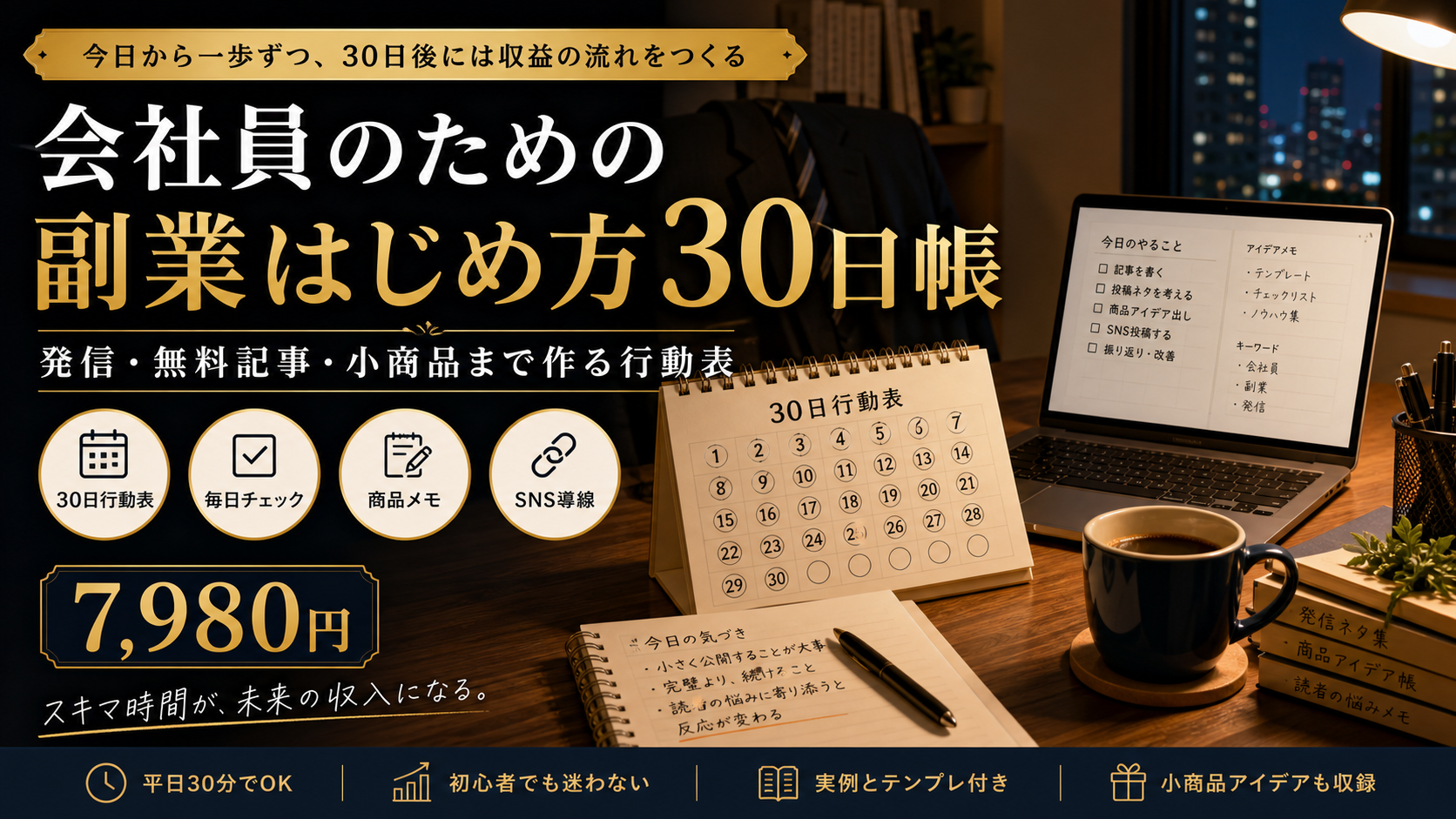 会社員のための副業はじめ方30日帳