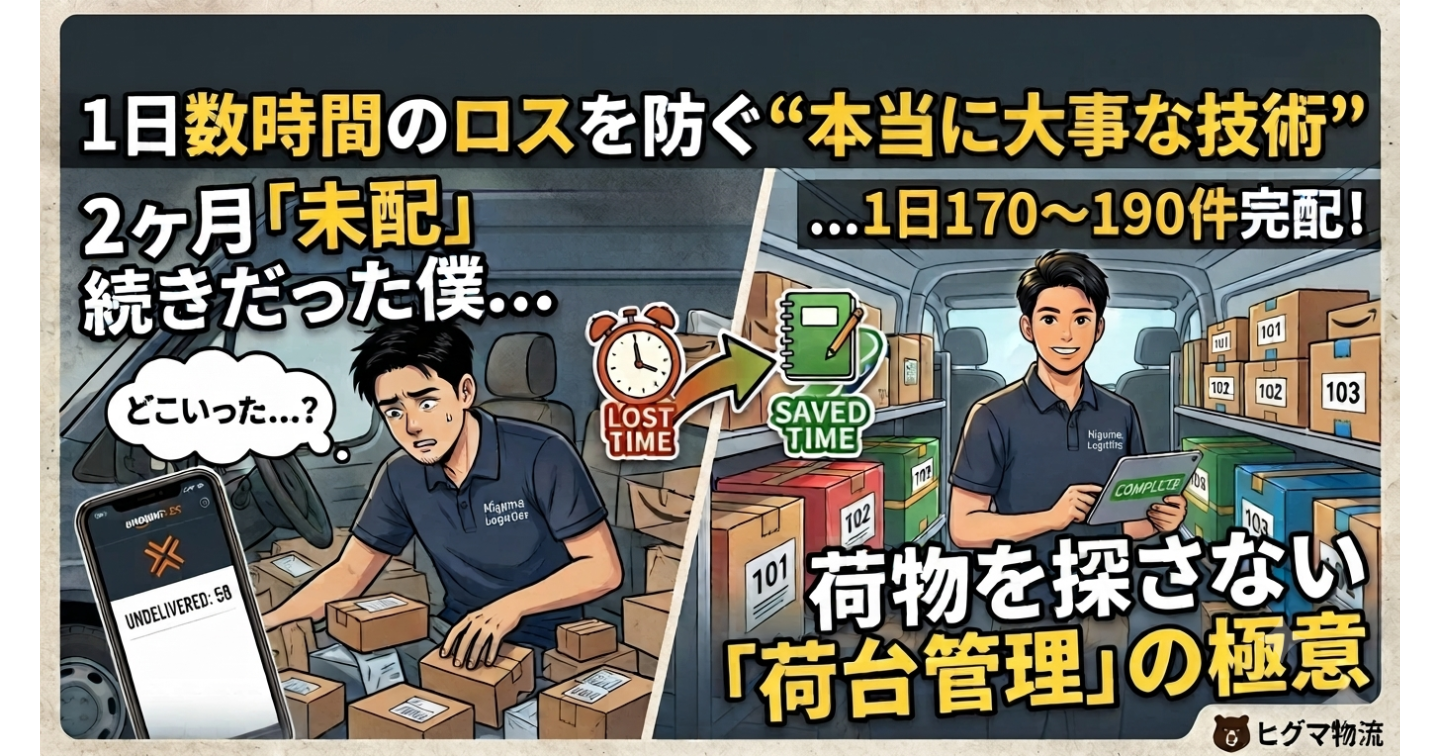 荷物を探さない荷台管理の極意〜1日6時間ロスを防ぐ“本当に大事な技術”〜