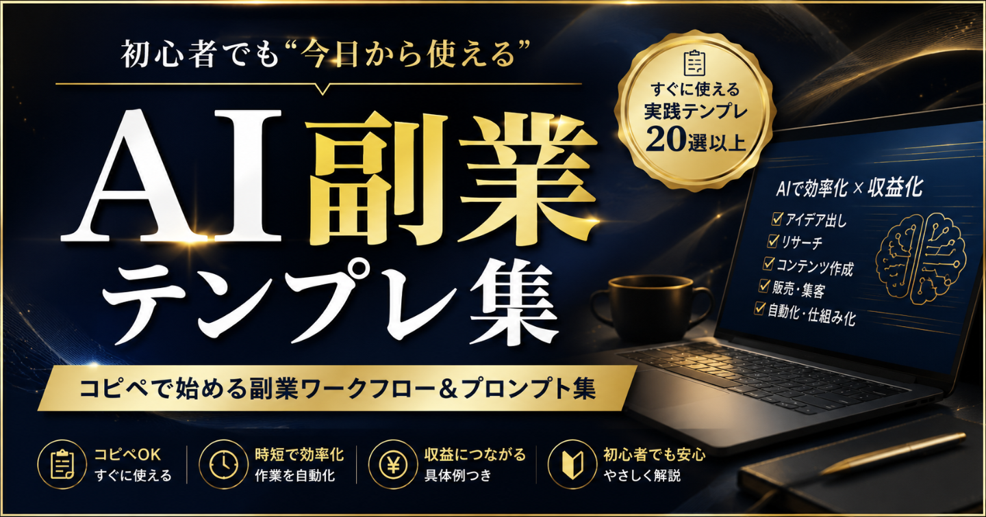 AI副業テンプレ集｜コピペで始める副業ワークフロー＆プロンプト集