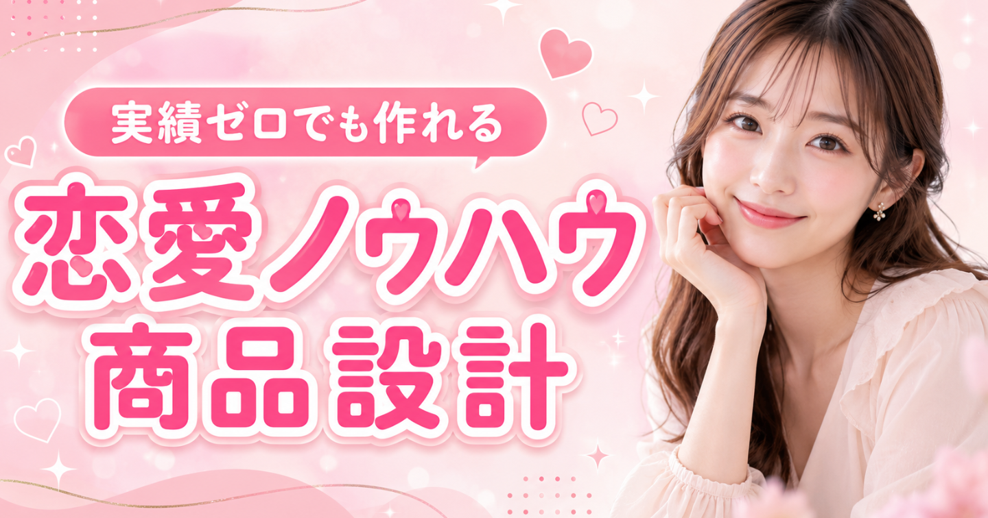 実績ゼロから作る「恋愛ノウハウ商品」設計大全｜テーマ選定・執筆・販売導線まで