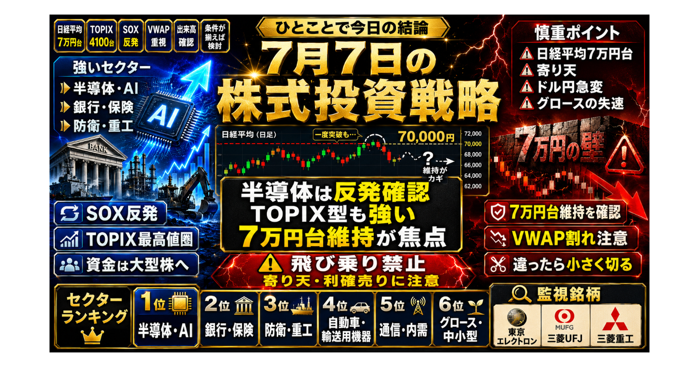 7月7日の株式投資戦略