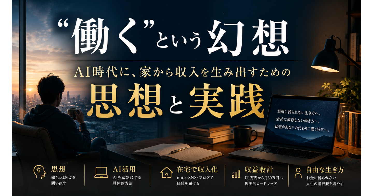 「働く」という幻想──AI時代に、家から収入を生み出すための思想と実践