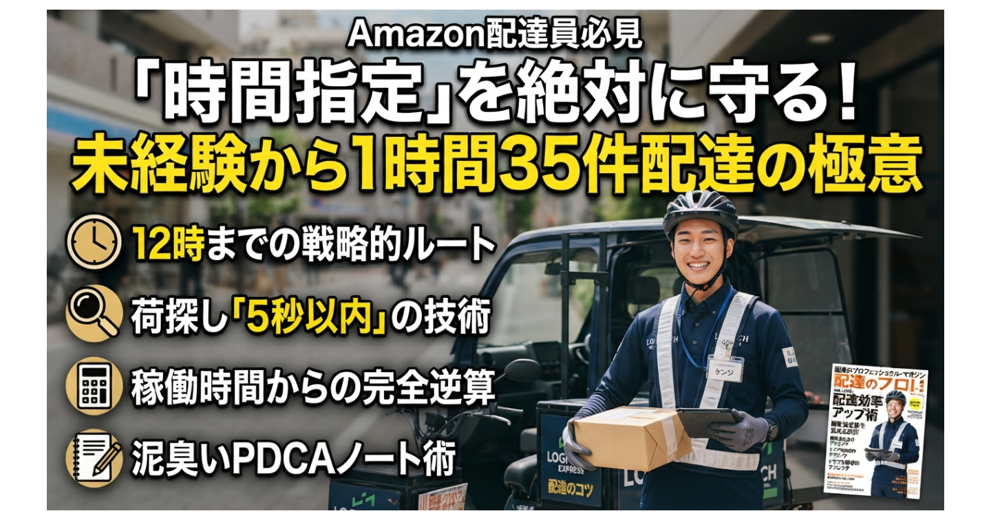 未経験から1時間35件配達を実現。現場で泥臭く掴んだ「アマゾンの時間指定を守りつつ効率を最大化する」配達の技術